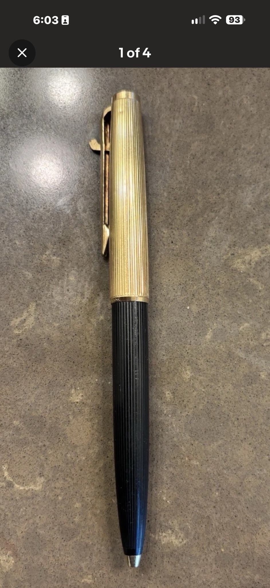 Montblanc No. 344 or similar Noblesse/Classic era click-action ballpoint/mechanical pencil (likely Pix mechanical pencil or ballpoint given the clip extension and slender profile)