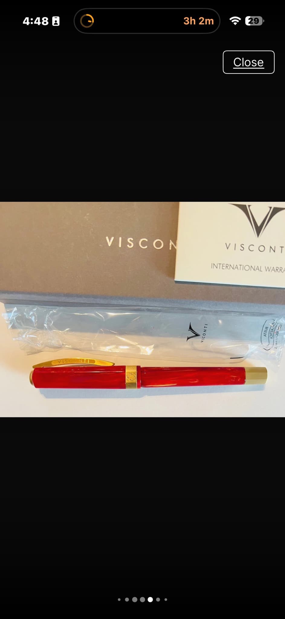 Visconti Homo Sapiens Crystal Swirl (or Medici/Demonstrator variant in Red Celluloid/Resin)