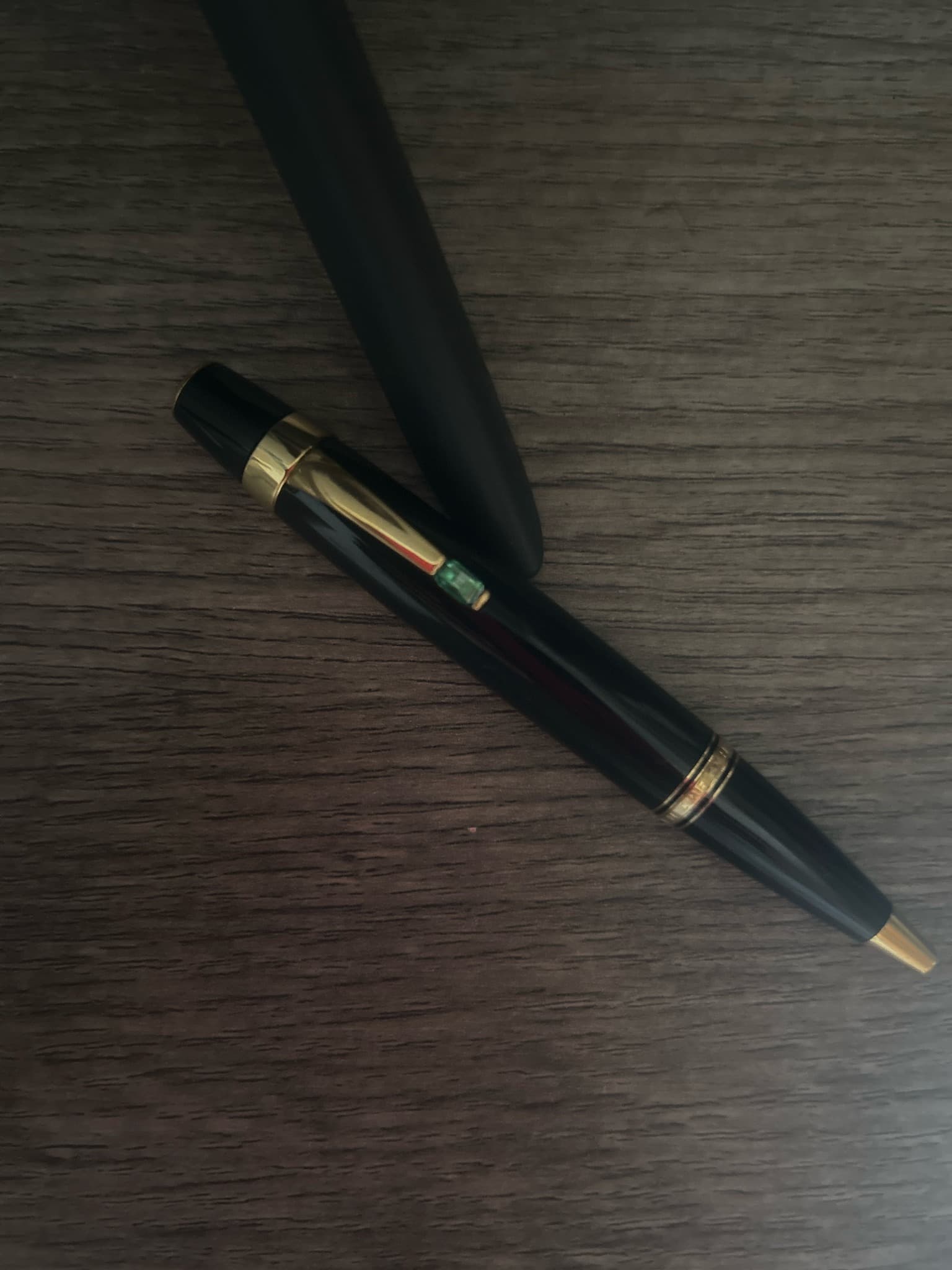 Montblanc Boheme Noir with Emerald Clip Jewel