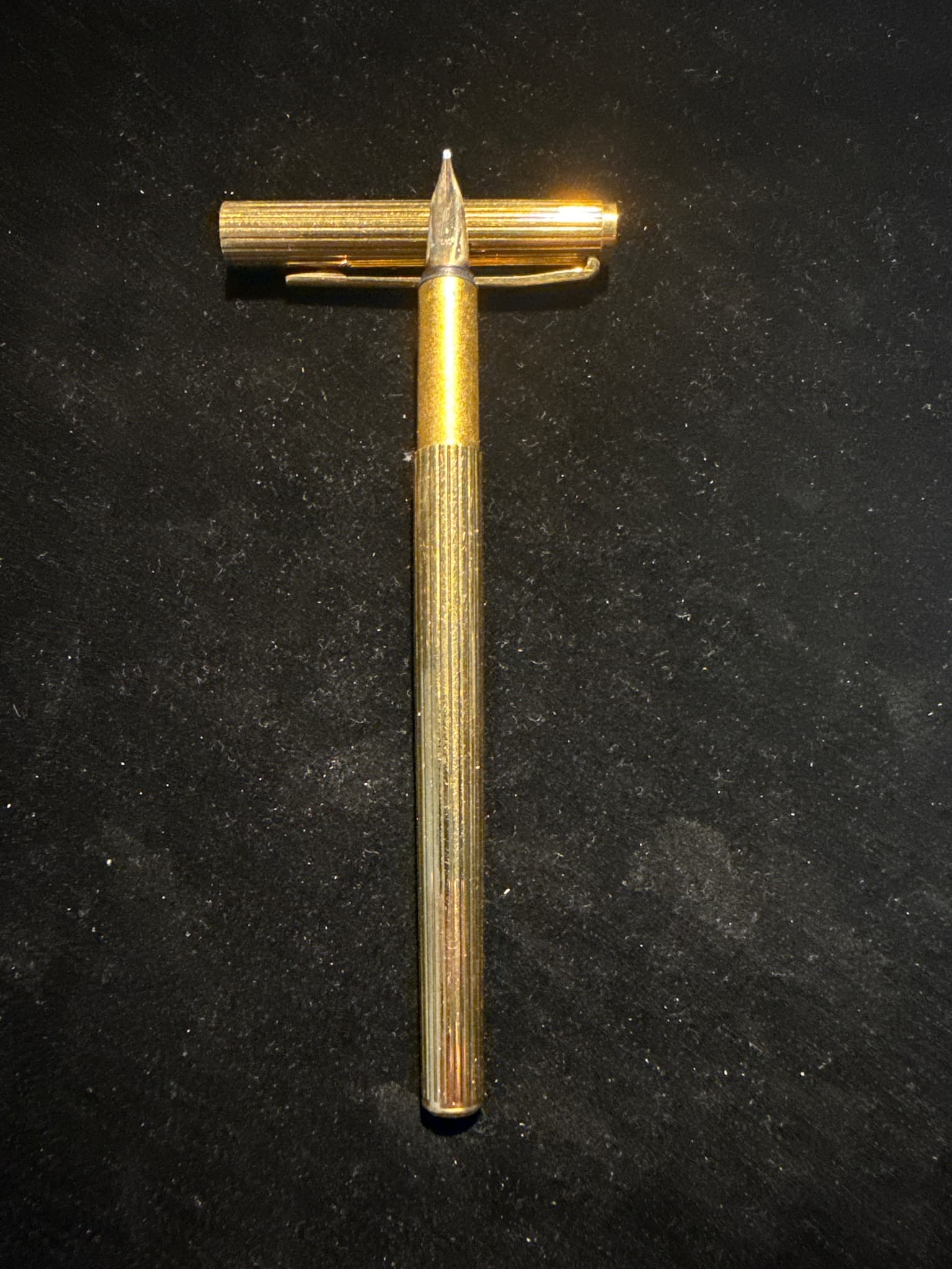 Mark Cross / Cross / Unmarked T-Pen Style T-Pen (Crosswise/T-Bar Fountain Pen)