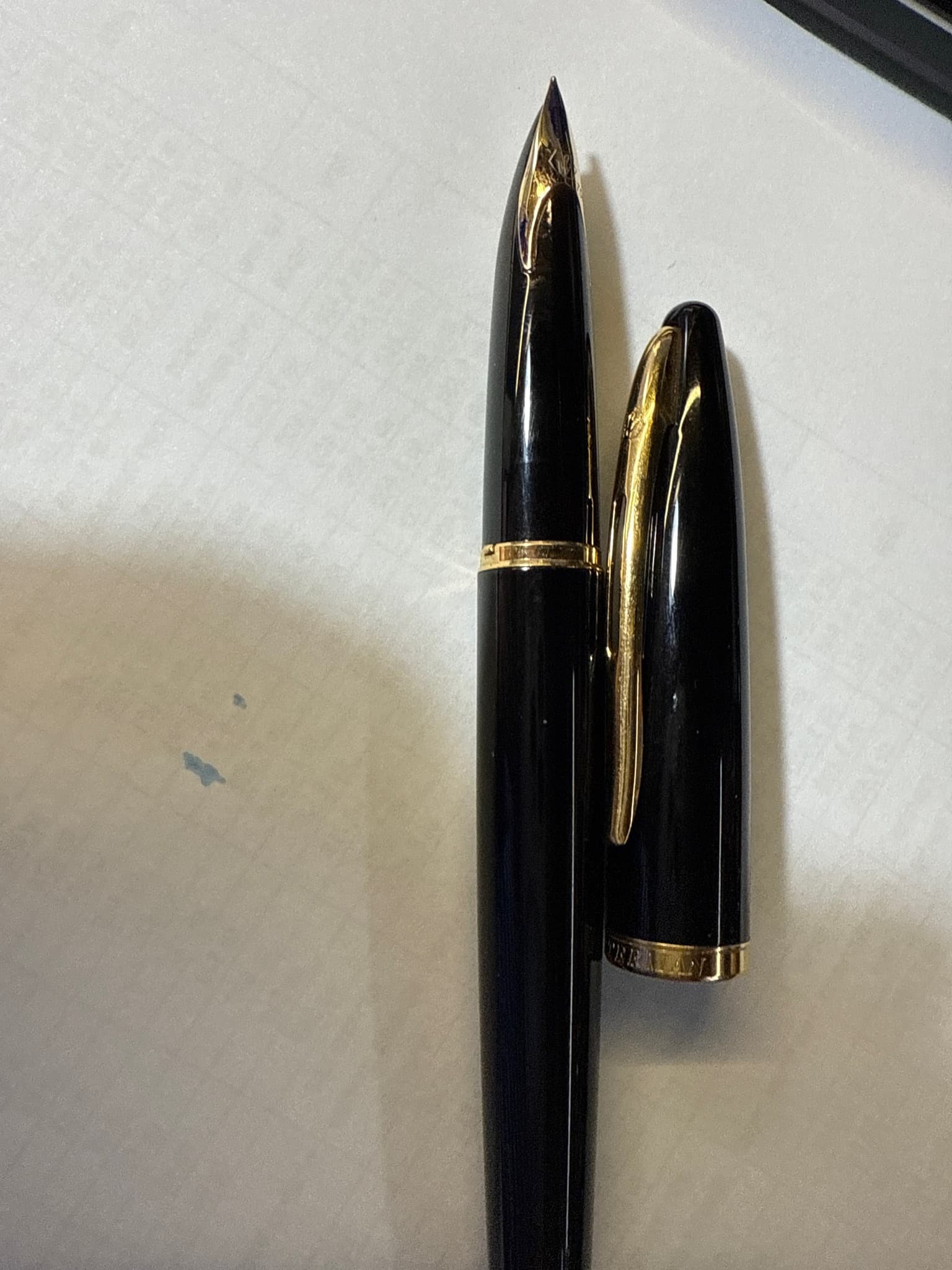 Waterman Carene (or similar inset-nib model like CF/Executive depending on exact branding, but visually fits Carene/CF era styling)